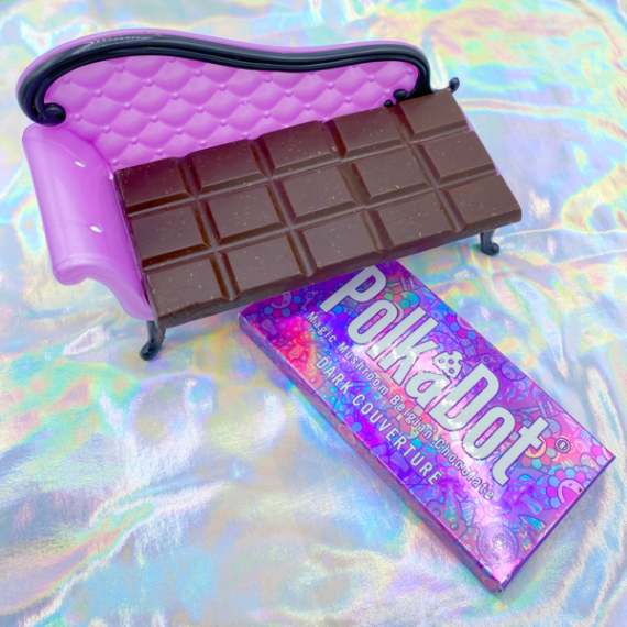 polka dot mushroom chocolate bar